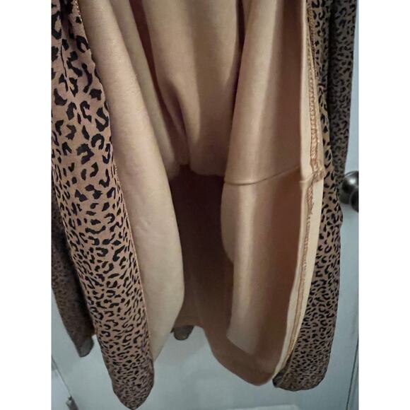 Missguided Plus Animal Print Mini Ruffle Dress US 12 Sheer Leopard Flowy Mobwife - Picture 6 of 6